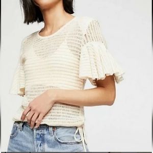 Free People Babes Only Flutter Top Short Sleeve